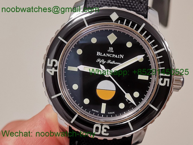 Replica Blancpain Fifty Fathoms MIL-SPEC ZF 1:1 Best on Sail-canvas Strap A1151