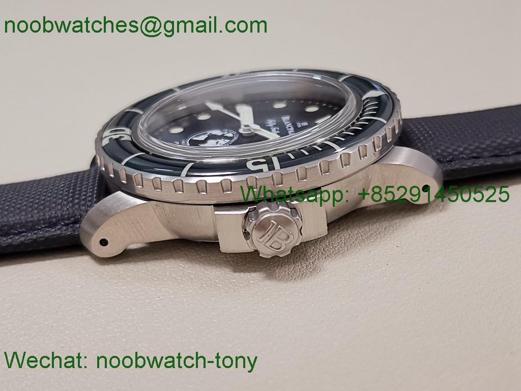 Replica Blancpain Fifty Fathoms Ocean Commitment III ZF 1:1 Best on Sail-canvas Strap A1151