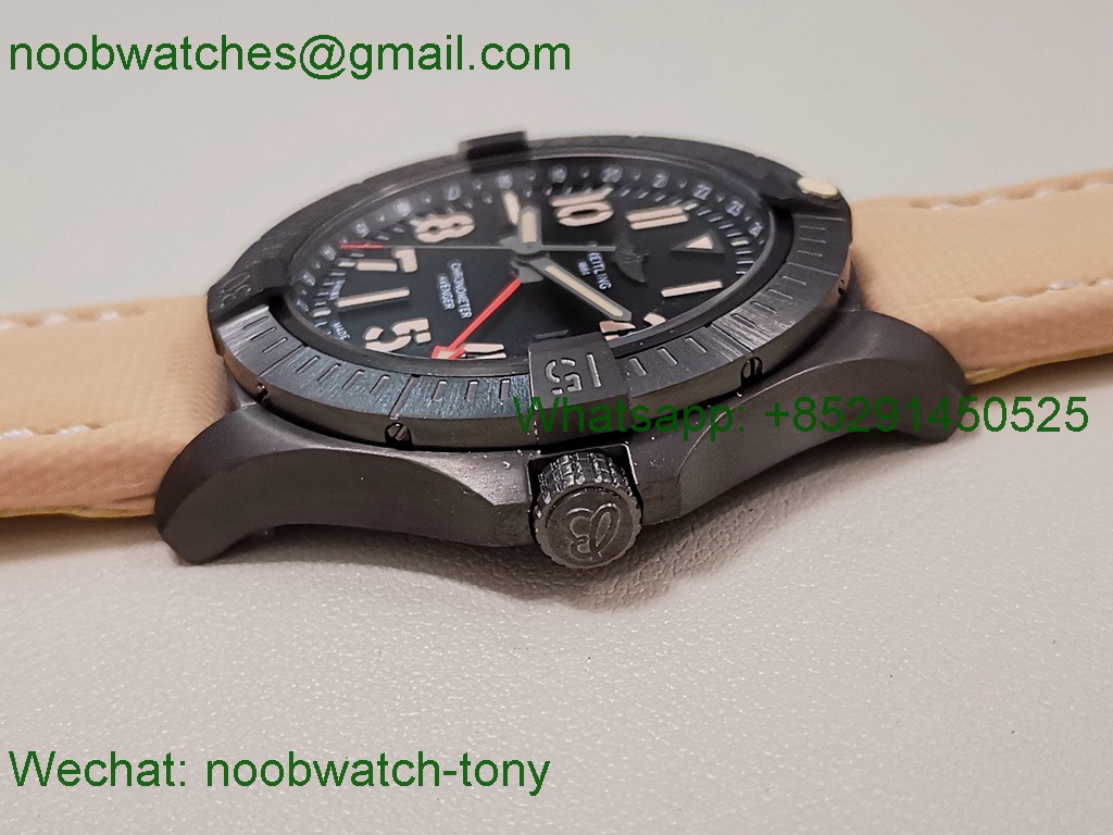 Replica Breitling Avenger GMT 45mm Black PVD BLSF A2836
