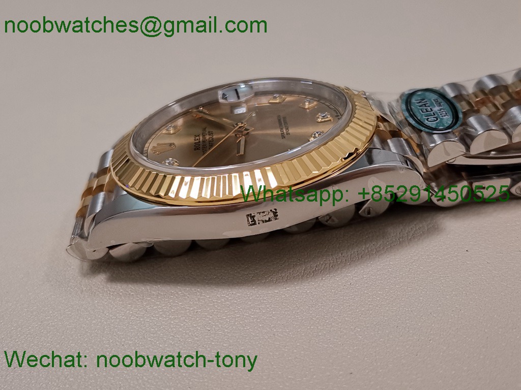 Replica Rolex DateJust 41 126331 Clean 1:1 Best Yellow Gold Diamonds VR3235