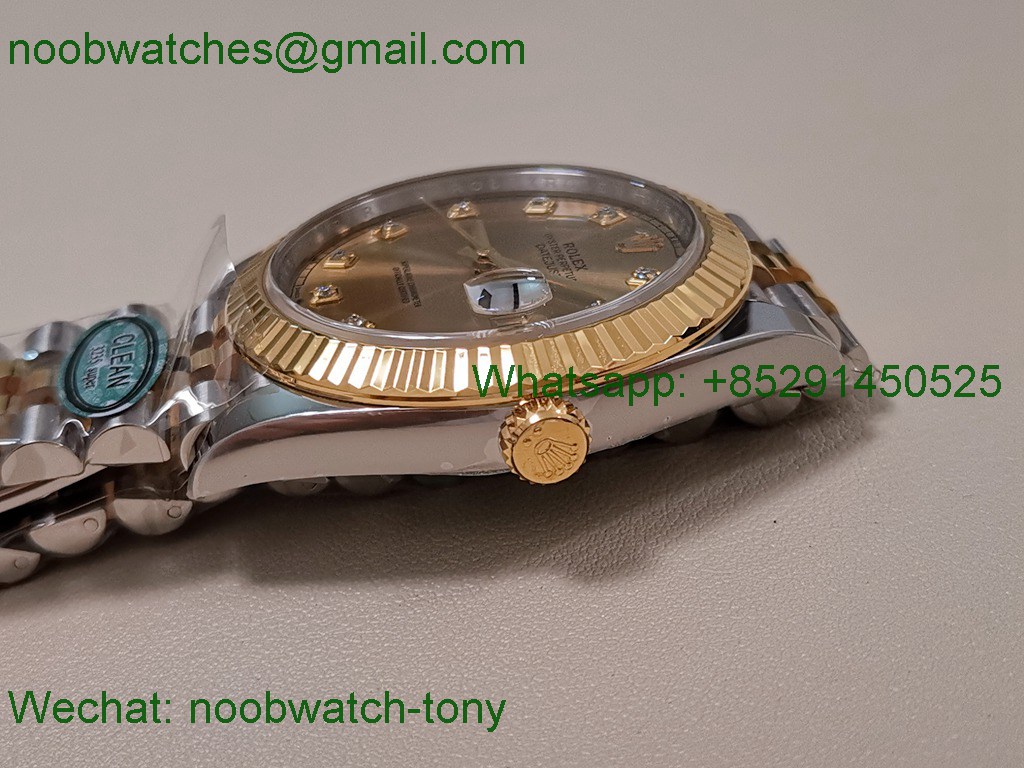 Replica Rolex DateJust 41 126331 Clean 1:1 Best Yellow Gold Diamonds VR3235