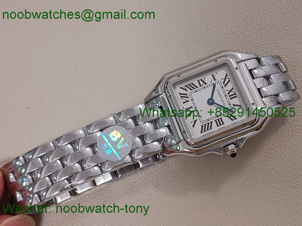 Replica Cartier Panthère 27mm BVF 1:1 Best White Dial Swiss Ronda Quartz
