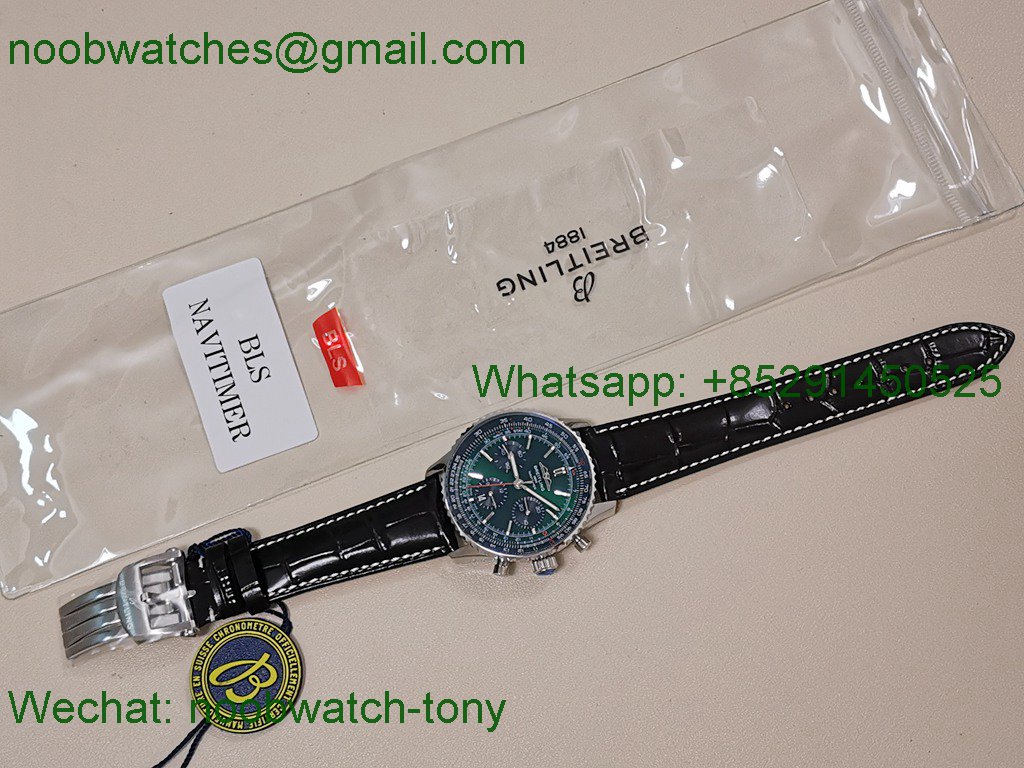 Replica Breitling Navitimer B01 Chrono 43mm Green Dial BLSF 7750 