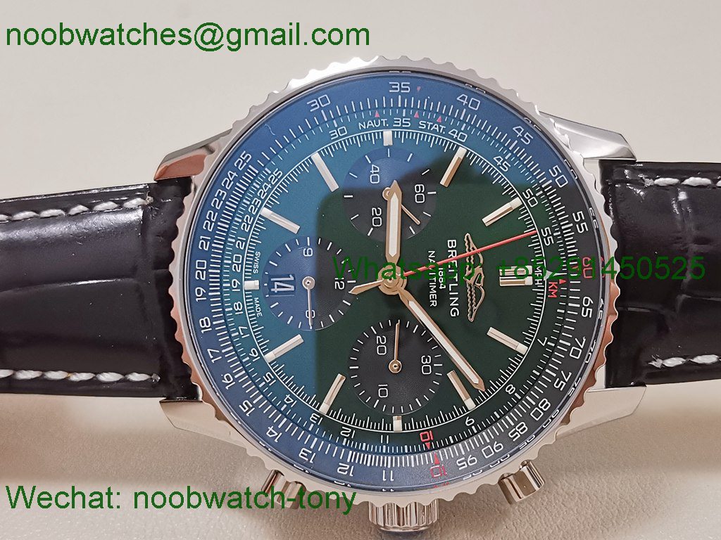 Replica Breitling Navitimer B01 Chrono 43mm Green Dial BLSF 7750 