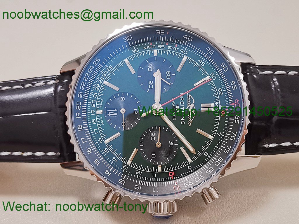 Replica Breitling Navitimer B01 Chrono 43mm Green Dial BLSF 7750 
