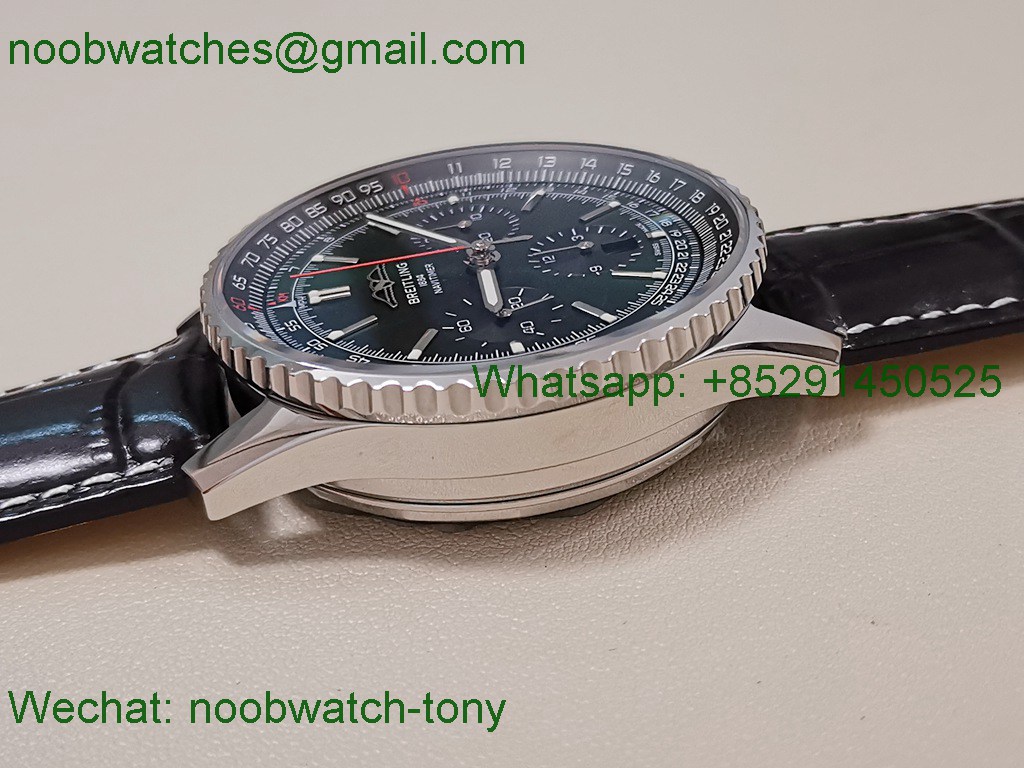 Replica Breitling Navitimer B01 Chrono 43mm Green Dial BLSF 7750 