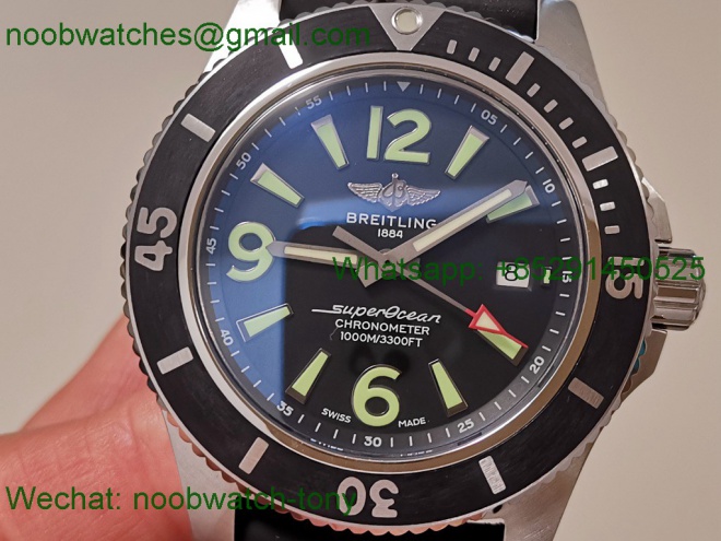 Replica Breitling Superocean 44mm Black Rubber TF A2824