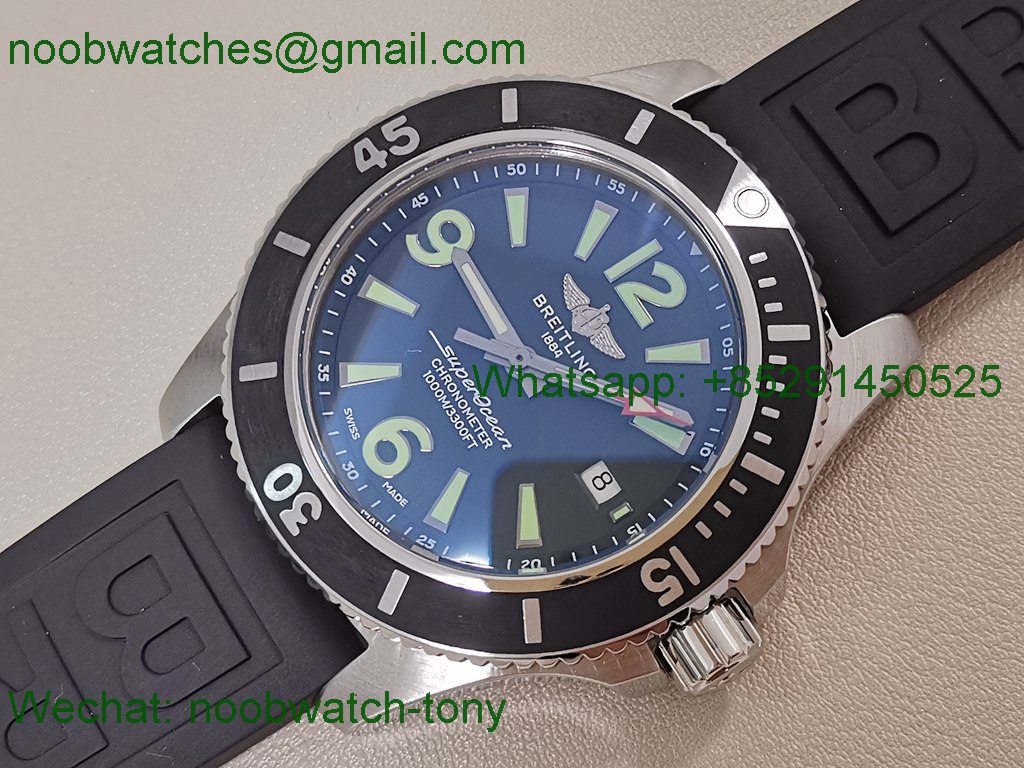Replica Breitling Superocean 44mm Black Rubber TF A2824