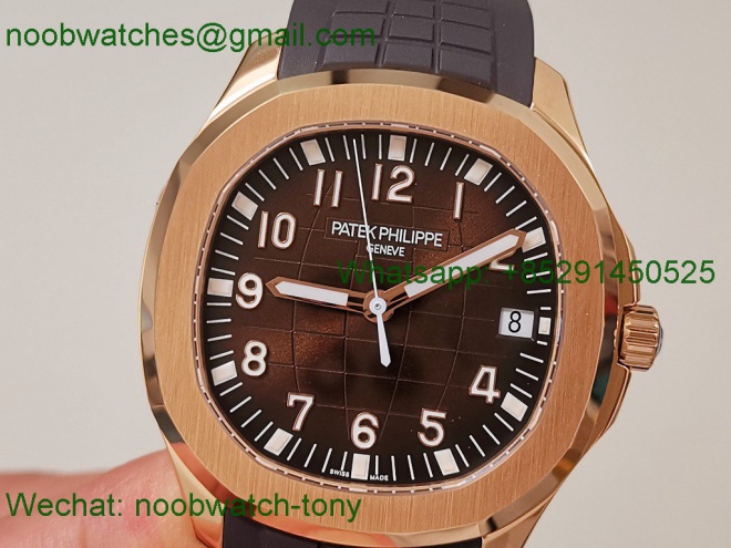 Replica Patek Philippe Aquanaut 5167R Rose Gold 3KF 1:1 Best Brown 330 SuperClone V3