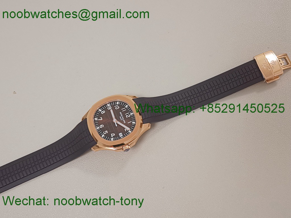Replica Patek Philippe Aquanaut 5167R Rose Gold 3KF 1:1 Best Brown 330 SuperClone V3