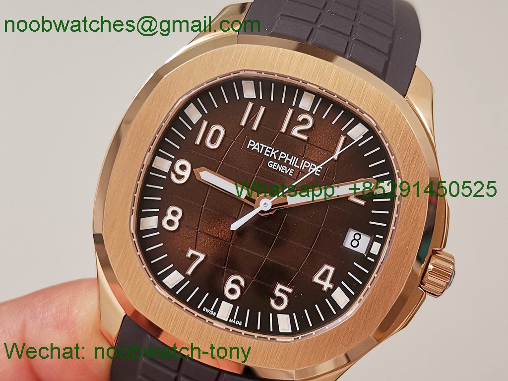 Replica Patek Philippe Aquanaut 5167R Rose Gold 3KF 1:1 Best Brown 330 SuperClone V3