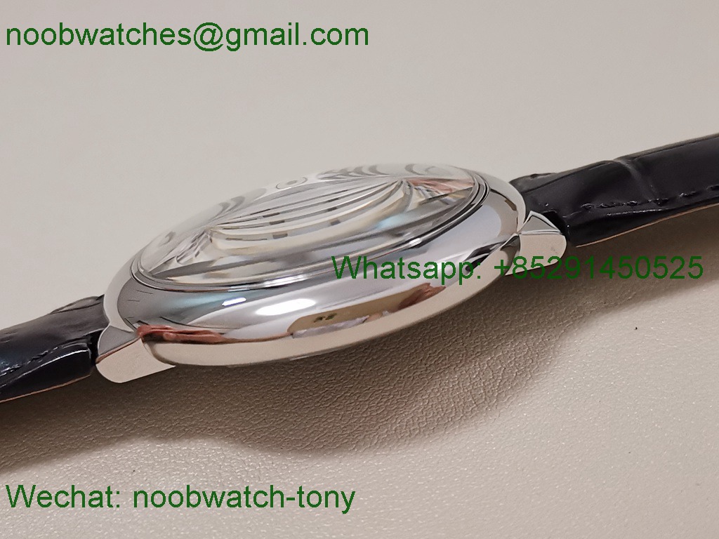 Cartier Ballon Bleu 42mm AF 1:1 Best White Dial on Black Leather A2824 V5