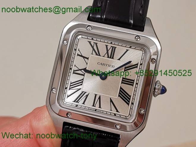 Replica Cartier Santos Dumont SS White Dial F1F Quartz 43.5mm