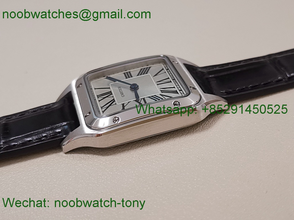 Replica Cartier Santos Dumont SS White Dial F1F Quartz 43.5mm