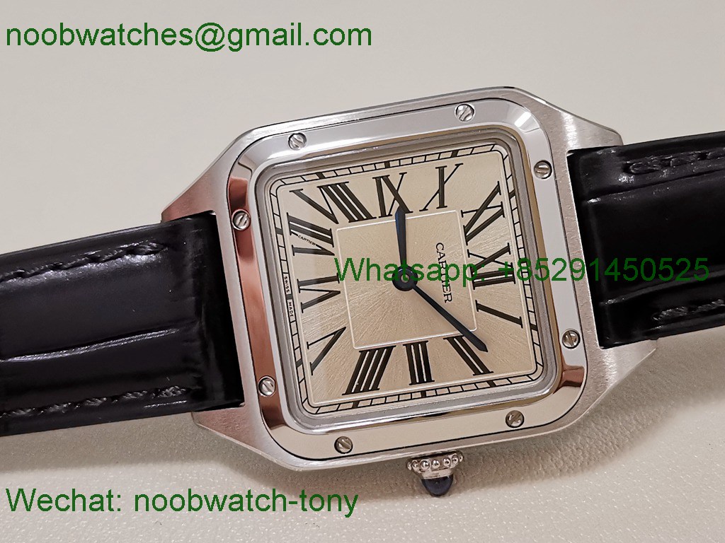Replica Cartier Santos Dumont SS White Dial F1F Quartz 43.5mm