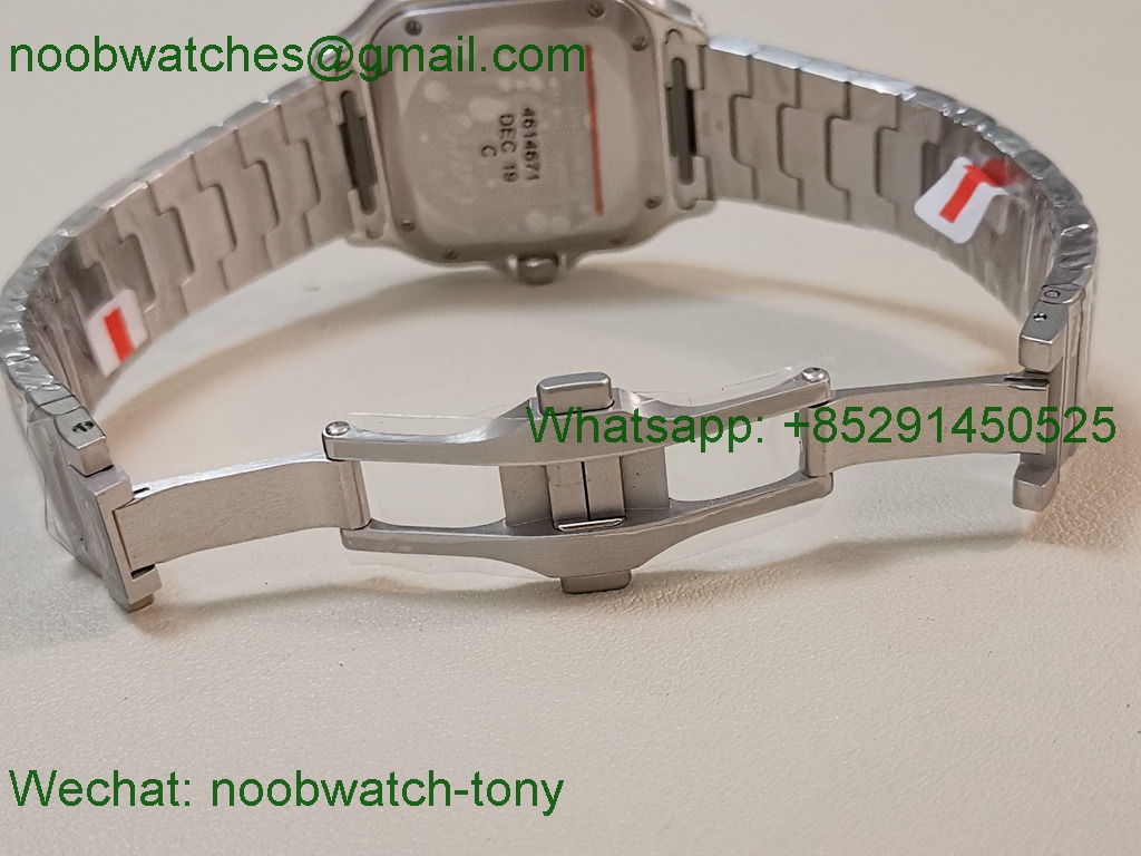 Replica Cartier Santos 35mm BVF 1:1 Best White Dial SmartLinks Bracelet MIYOTA 9015 V2