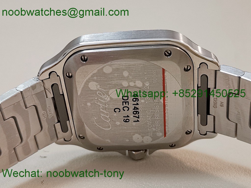 Replica Cartier Santos 35mm BVF 1:1 Best White Dial SmartLinks Bracelet MIYOTA 9015 V2