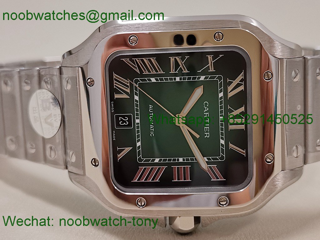 Replica Cartier Santos De Cartier 40mm Mens XL Green Dial BVF MY9015 SuperClone