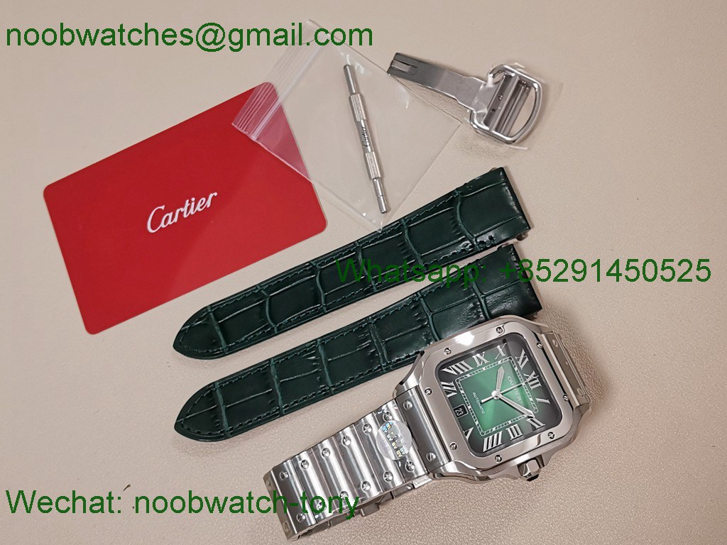 Replica Cartier Santos De Cartier 40mm Mens XL Green Dial BVF MY9015 SuperClone