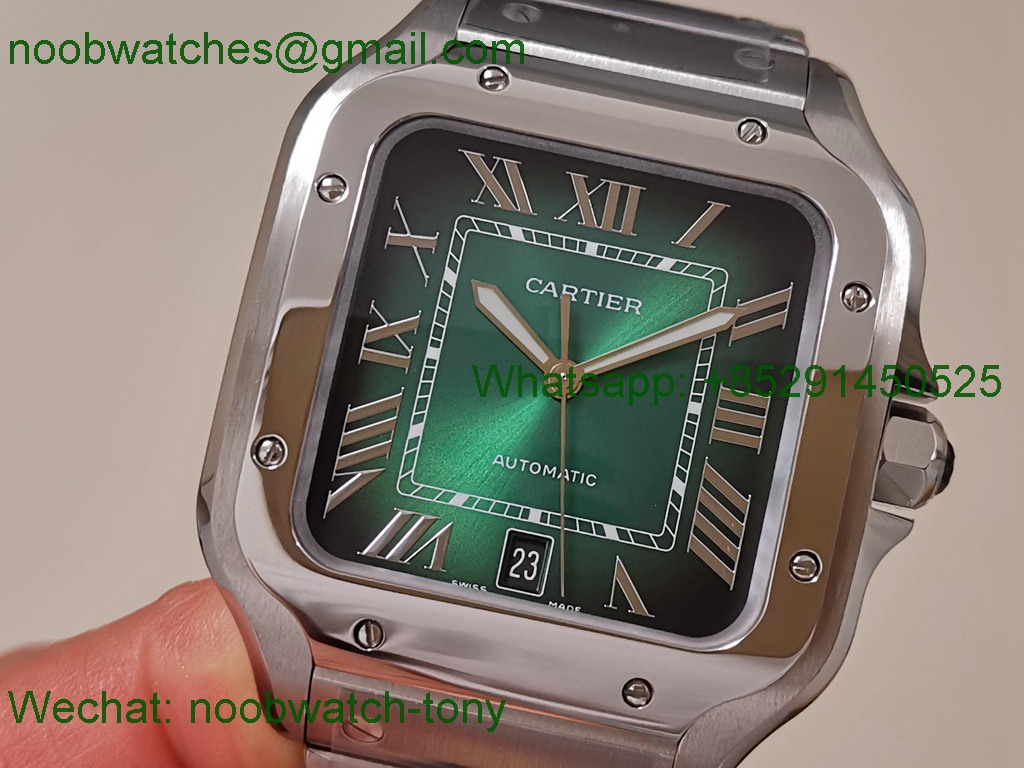 Replica Cartier Santos De Cartier 40mm Mens XL Green Dial BVF MY9015 SuperClone