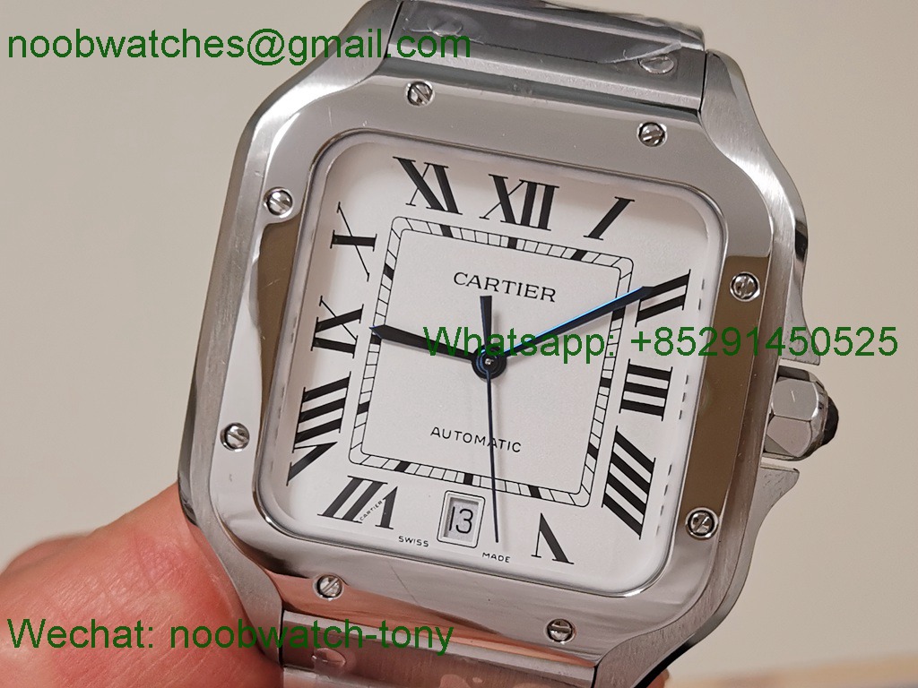 Replica Cartier Santos De Cartier 40mm Mens XL White Dial BVF MY9015 SuperClone