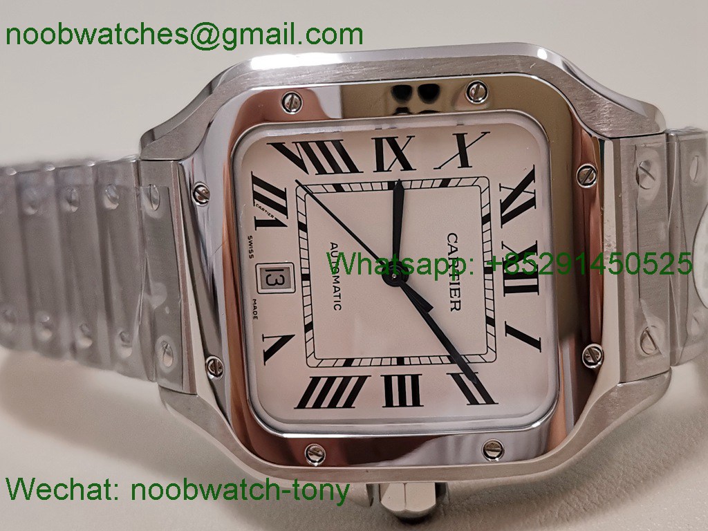 Replica Cartier Santos De Cartier 40mm Mens XL White Dial BVF MY9015 SuperClone
