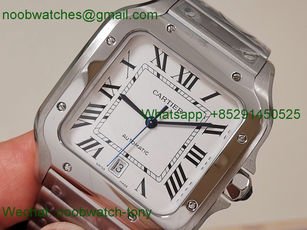Replica Cartier Santos De Cartier 40mm Mens XL White Dial BVF MY9015 SuperClone