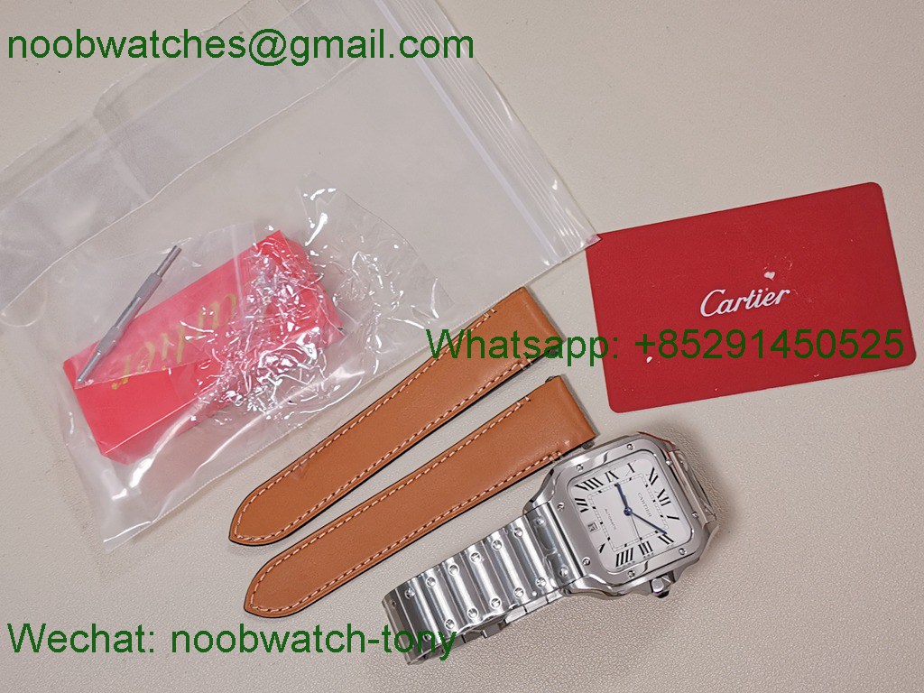 Replica Cartier Santos De Cartier 40mm Mens XL White Dial BVF MY9015 SuperClone