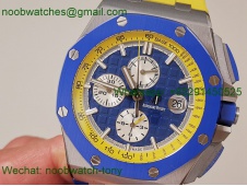 Replica Audemars Piguet AP Royal Oak Offshore 44mm Blue Yellow JJF 1:1 Best A3126