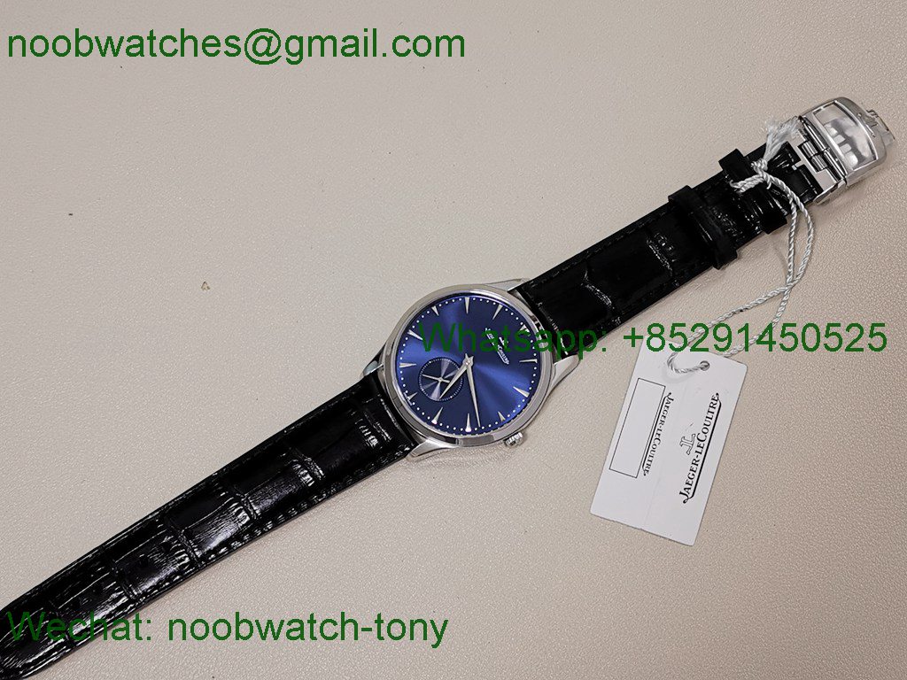 Replica Jaeger Lecoultre JLC Master Ultra Thin ZF 1:1 Best Blue Dial on Black Leather A896