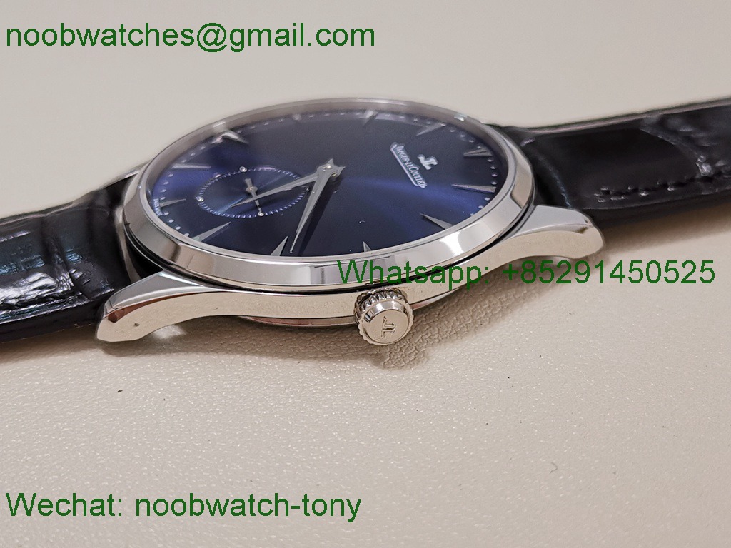 Replica Jaeger Lecoultre JLC Master Ultra Thin ZF 1:1 Best Blue Dial on Black Leather A896