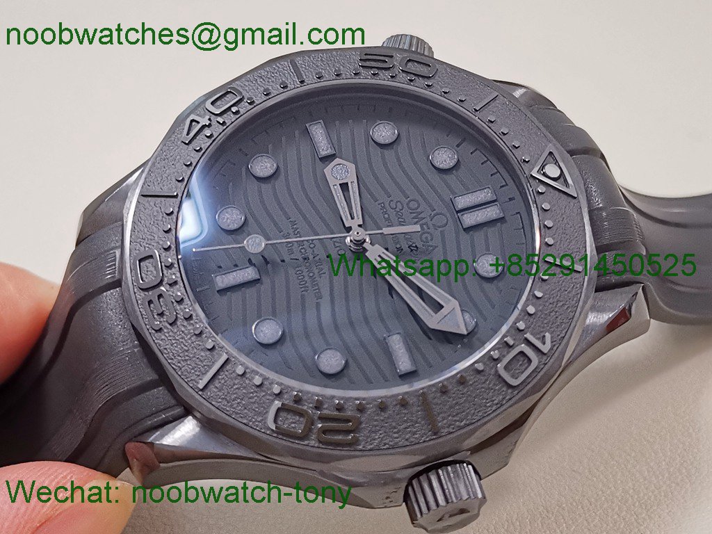 Replica OMEGA Seamaster 300m 43.5mm Ceramic All Black VSF SuperClone Best 8806