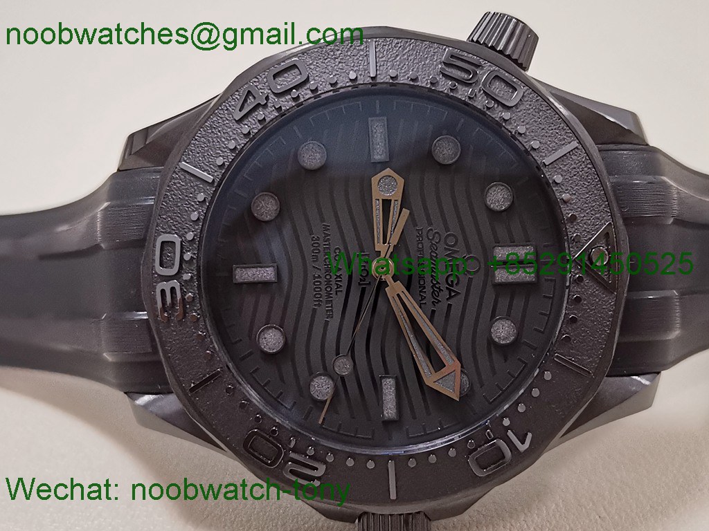 Replica OMEGA Seamaster 300m 43.5mm Ceramic All Black VSF SuperClone Best 8806