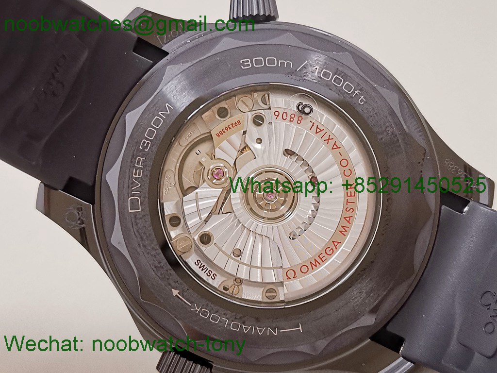 Replica OMEGA Seamaster 300m 43.5mm Ceramic All Black VSF SuperClone Best 8806