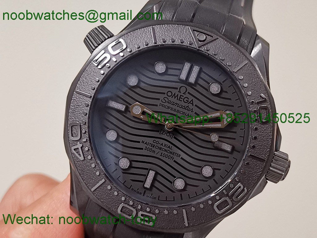 Replica OMEGA Seamaster 300m 43.5mm Ceramic All Black VSF SuperClone Best 8806