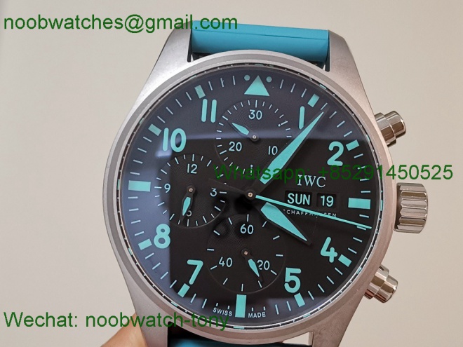 Replica IWC Pilot Chrono Black Dial Tiffany TWF Titanium Mercedes-AMG Formula One