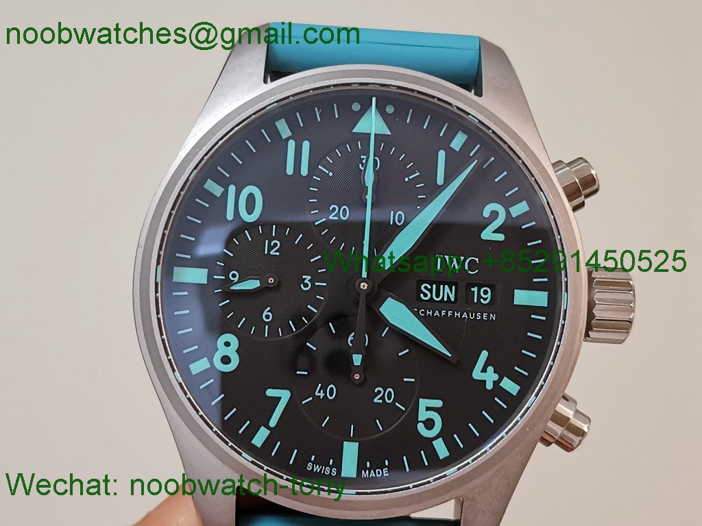 Replica IWC Pilot Chrono Black Dial Tiffany TWF Titanium Mercedes-AMG Formula One