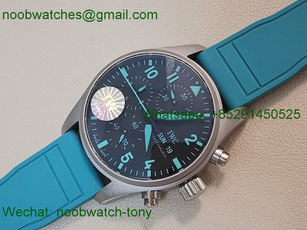 Replica IWC Pilot Chrono Black Dial Tiffany TWF Titanium Mercedes-AMG Formula One