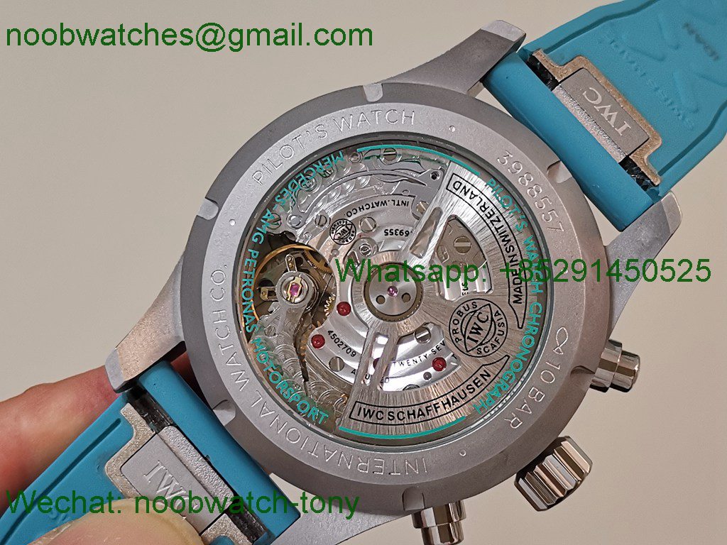 Replica IWC Pilot Chrono Black Dial Tiffany TWF Titanium Mercedes-AMG Formula One