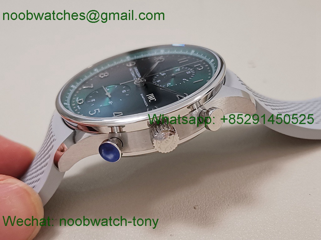 Replica IWC Portuguese Chrono IW3716 Green Dial Z+F A69355