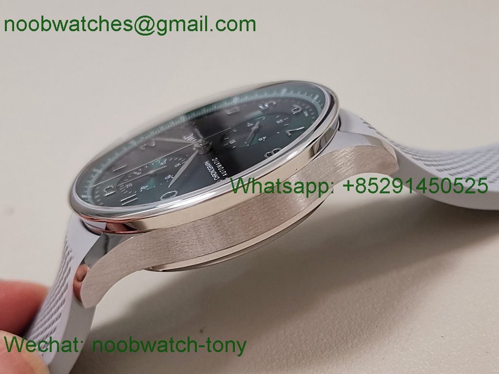 Replica IWC Portuguese Chrono IW3716 Green Dial Z+F A69355