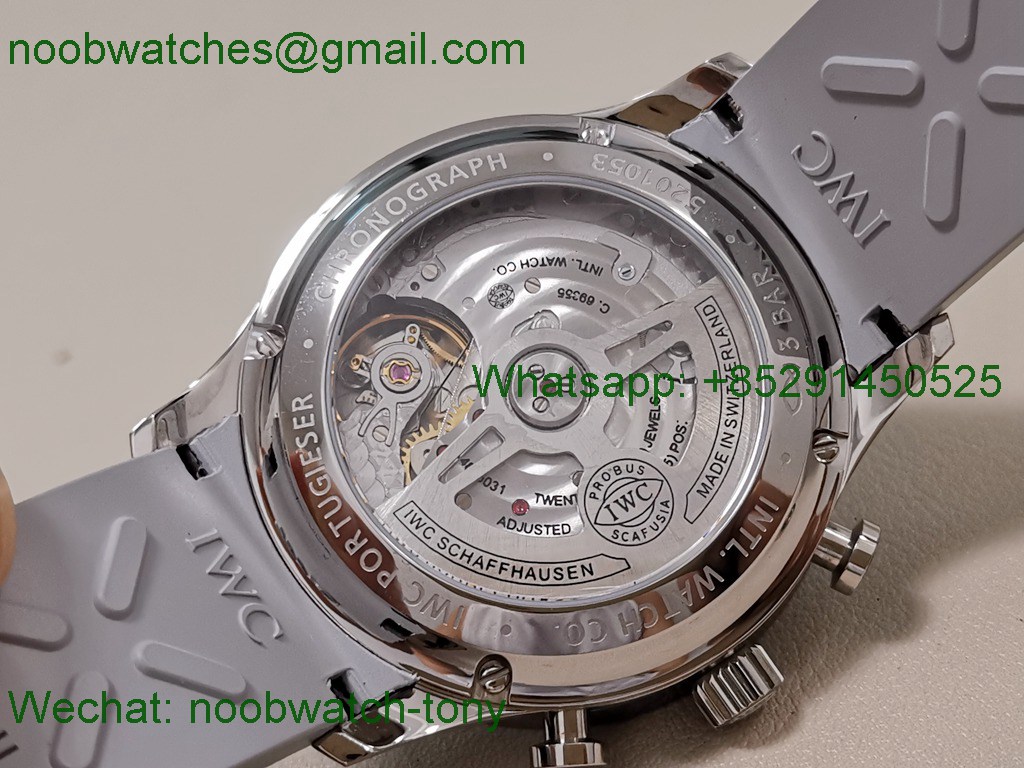 Replica IWC Portuguese Chrono IW3716 Green Dial Z+F A69355