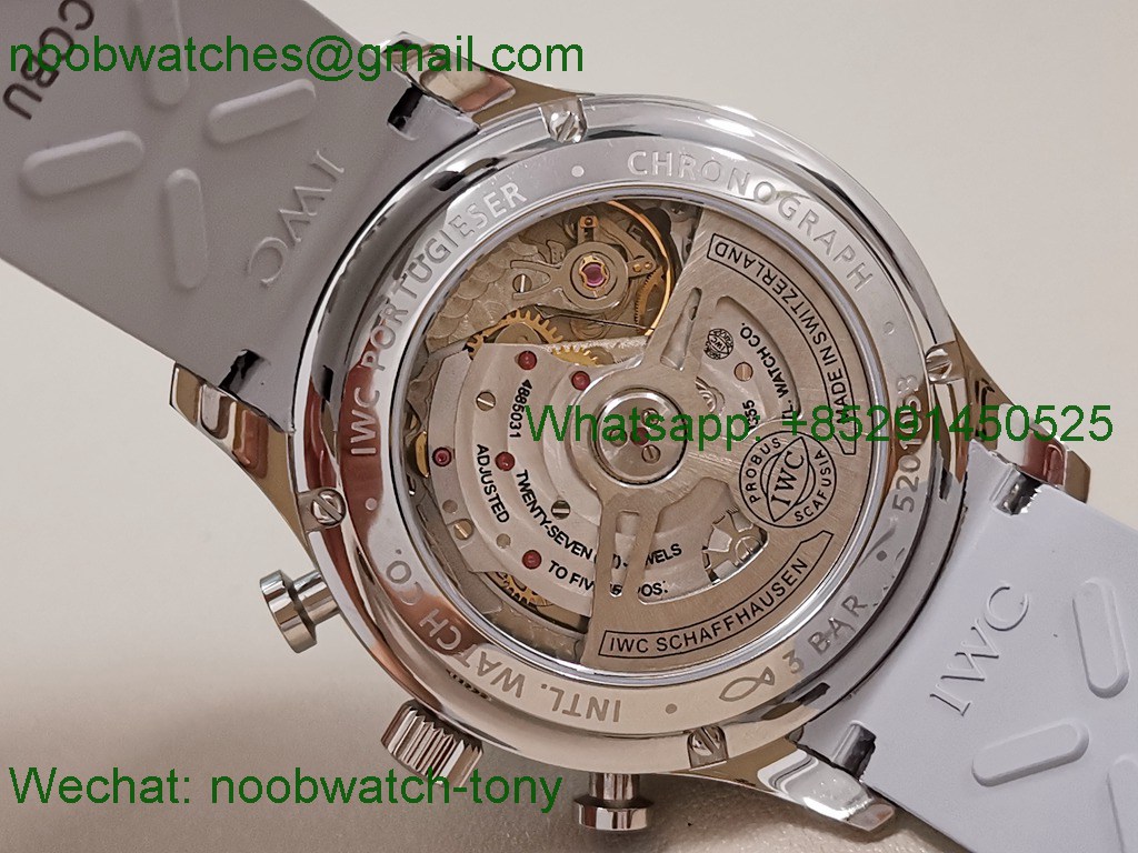 Replica IWC Portuguese Chrono IW3716 Green Dial Z+F A69355