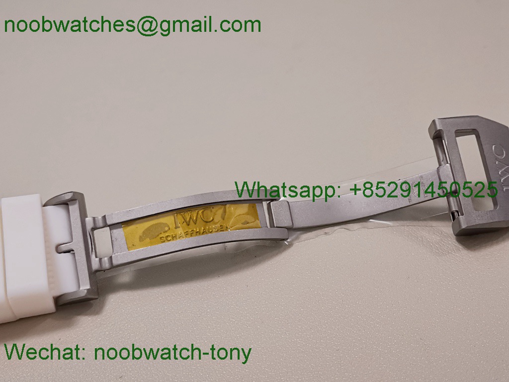 Replica IWC Pilot Chrono Lake Tahoe White Ceramic Black Dial TWF A7750