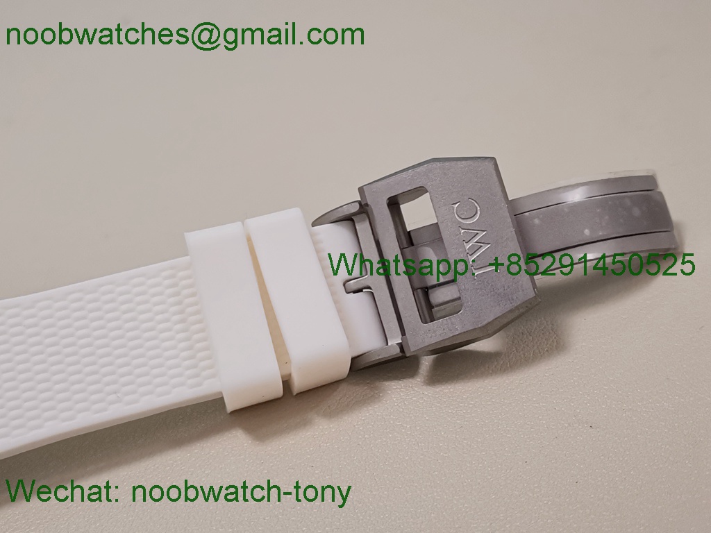 Replica IWC Pilot Chrono Lake Tahoe White Ceramic Black Dial TWF A7750