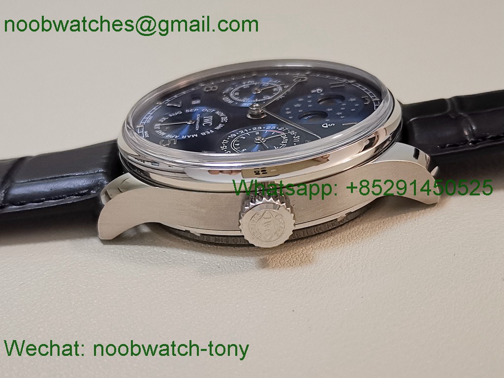 Replica IWC Portugieser Perpetual Calendar IW503401 Blue Dial APSF A52610 SuperClone