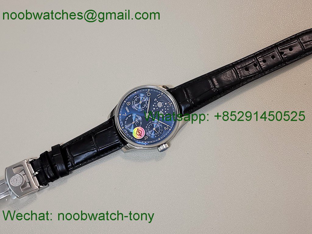 Replica IWC Portugieser Perpetual Calendar IW503401 Blue Dial APSF A52610 SuperClone