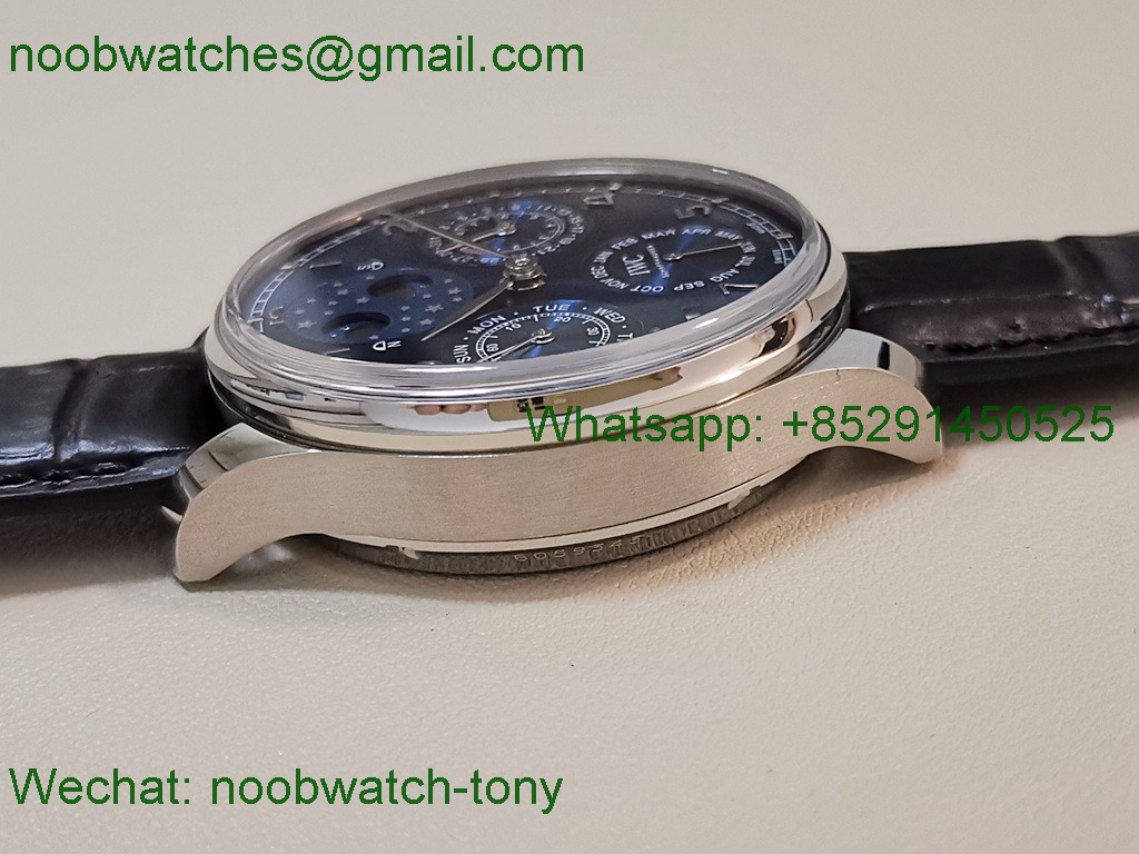 Replica IWC Portugieser Perpetual Calendar IW503401 Blue Dial APSF A52610 SuperClone