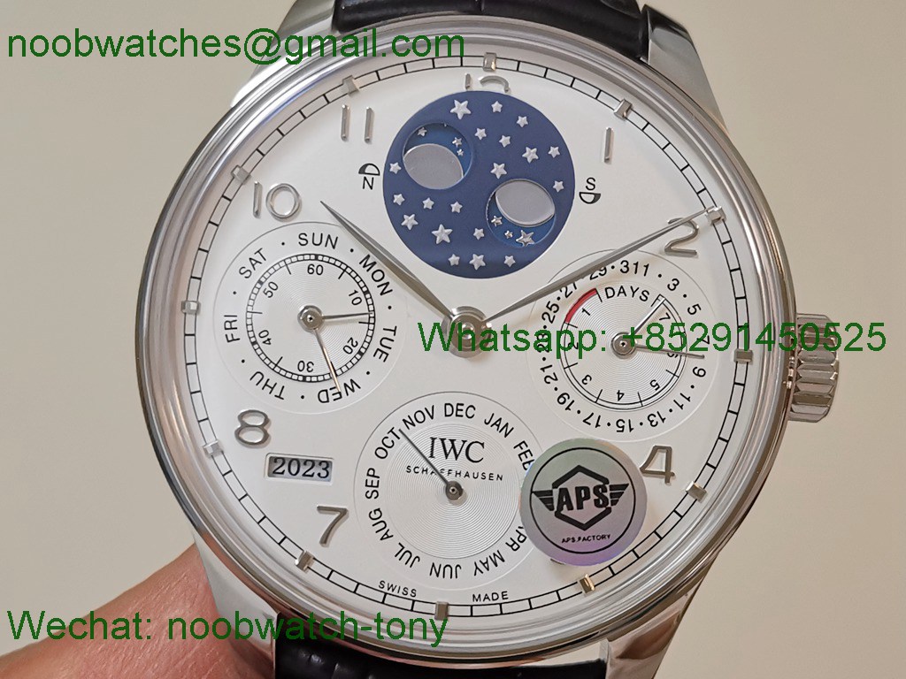 Replica IWC Portugieser Perpetual Calendar IW503401 White Dial APSF A52610 SuperClone