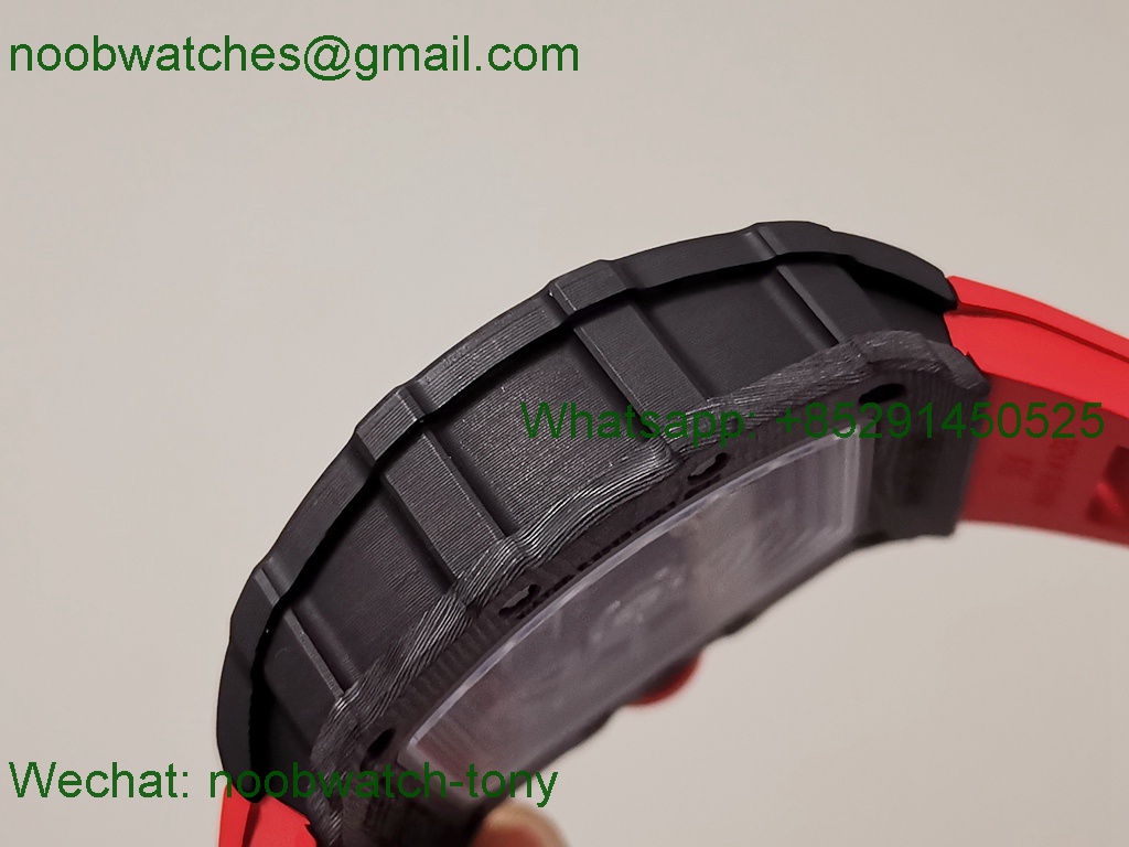 Replica Richard Mille RM35-02 Rafael Nadal Black Carbon Red Rubber ZF V6 SuperCLone RMAL1